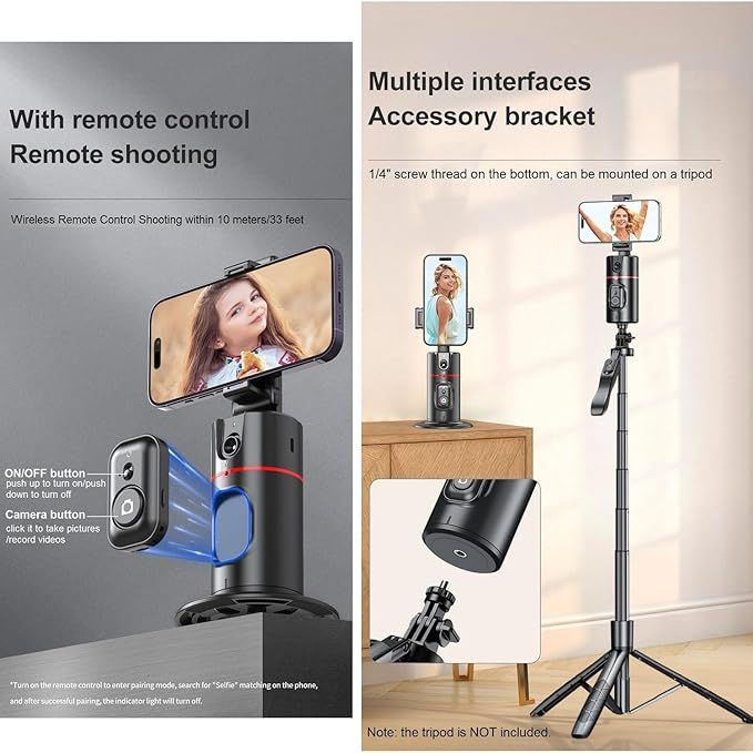 Auto Face Tracking Tripod | حامل هاتف ذكي مع تتبع تلقائي